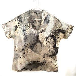 LAFAYETTE SILK BLOUSE ART SPLATTER